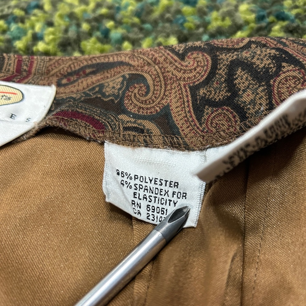 Vintage Talbots Paisley Midi Wrap Skirt - women’s size 2 - Picture 11 of 16